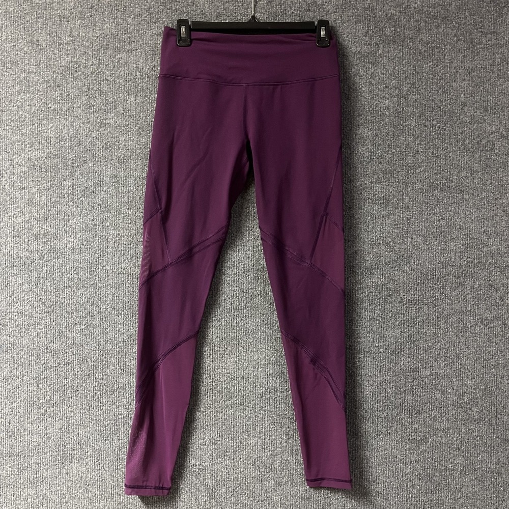 Victoria's Secret Sport Leggings Womens Small Purple Mesh‎ Detail Workout Yoga